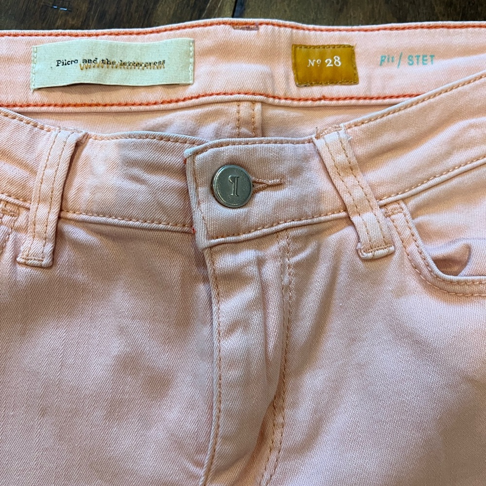Pilcro Stet Fit Pink Jeans size 28 Anthropologie - Picture 3 of 8